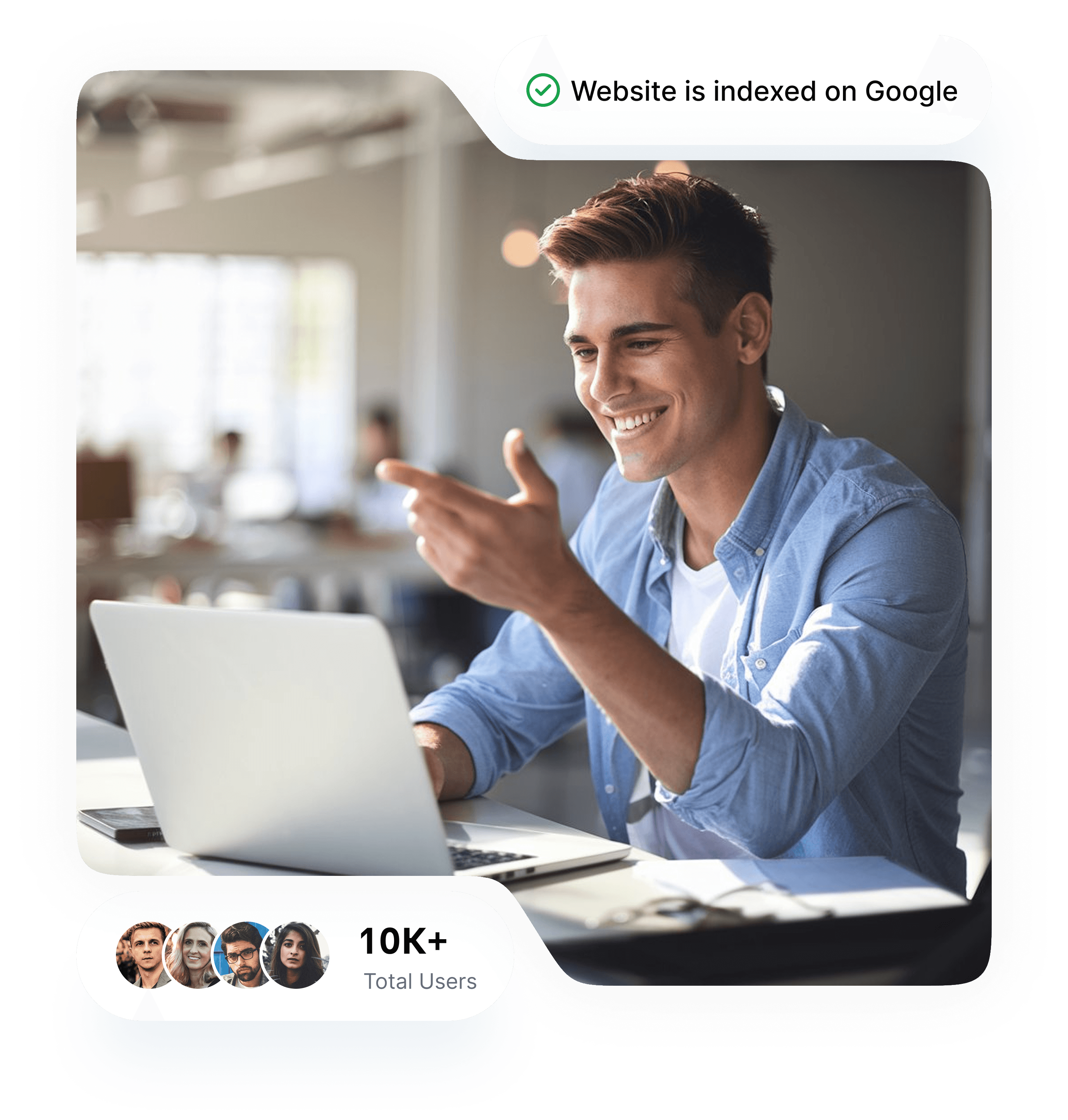 Illustration of person using laptop